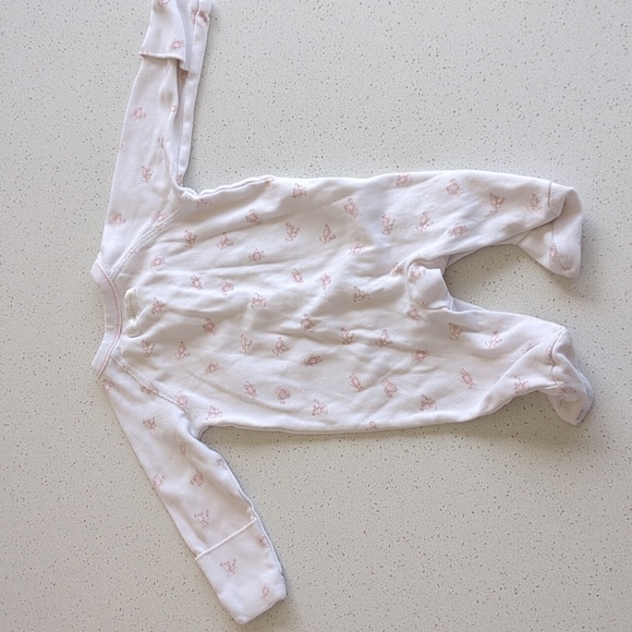 Ralph Lauren Baby Footie - white pink teddy bear print, snap closures - Picture 8 of 8